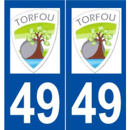 49 Torfou logo autocollant plaque stickers ville