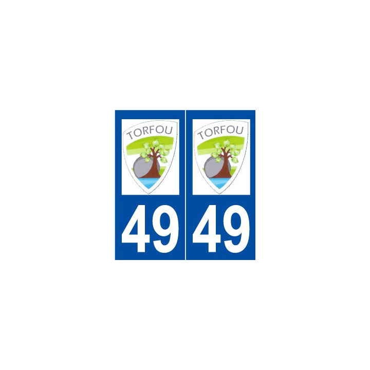 49 Torfou logo autocollant plaque stickers ville