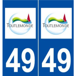 49 Toutlemonde logo autocollant plaque stickers ville
