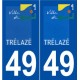 49 Trélazé logo autocollant plaque stickers ville