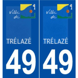 49 Trélazé logo autocollant plaque stickers ville