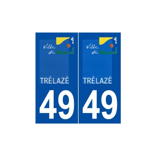 49 Trélazé logo autocollant plaque stickers ville