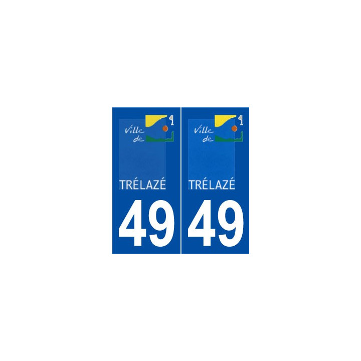 49 Trélazé logo autocollant plaque stickers ville