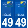 49 Trélazé logo autocollant plaque stickers ville