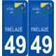49 Trélazé logo autocollant plaque stickers ville