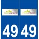 49 Trémentines logo autocollant plaque stickers ville