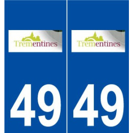 49 Trémentines logo autocollant plaque stickers ville