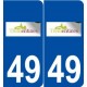 49 Trémentines logo autocollant plaque stickers ville