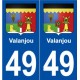 49 Valanjou blason autocollant plaque stickers ville