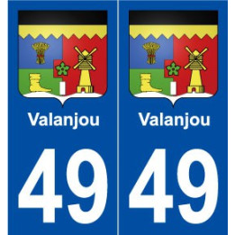 49 Valanjou blason autocollant plaque stickers ville