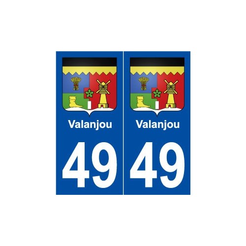 49 Valanjou blason autocollant plaque stickers ville