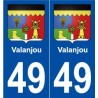 49 Valanjou blason autocollant plaque stickers ville