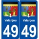 49 Valanjou blason autocollant plaque stickers ville
