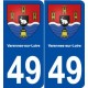 49 Varennes-sur-Loire blason autocollant plaque stickers ville