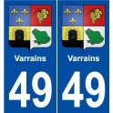 49 Varrains blason autocollant plaque stickers ville