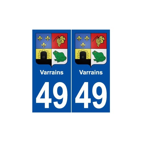 49 Varrains blason autocollant plaque stickers ville