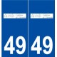 49 Varrains logo autocollant plaque stickers ville