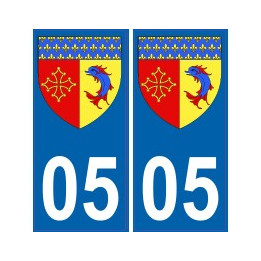 05 Hautes Alpes autocollant plaque blason armoiries stickers
