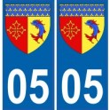 05 Hautes Alpes adesivo piastra stemma coat of arms adesivi