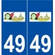 49 Vauchrétien logo autocollant plaque stickers ville