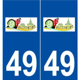 49 Vauchrétien logo autocollant plaque stickers ville