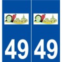 49 Vauchrétien logo autocollant plaque stickers ville