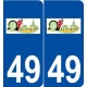 49 Vauchrétien logo autocollant plaque stickers ville