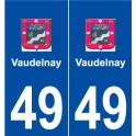 49 Vaudelnay logo autocollant plaque stickers ville