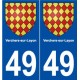 49 Verchers-sur-Layon blason autocollant plaque stickers ville