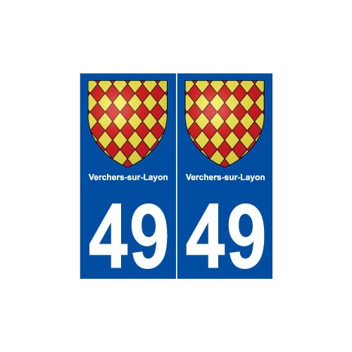 49 Verchers-sur-Layon blason autocollant plaque stickers ville