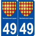 49 Verchers-sur-Layon blason autocollant plaque stickers ville