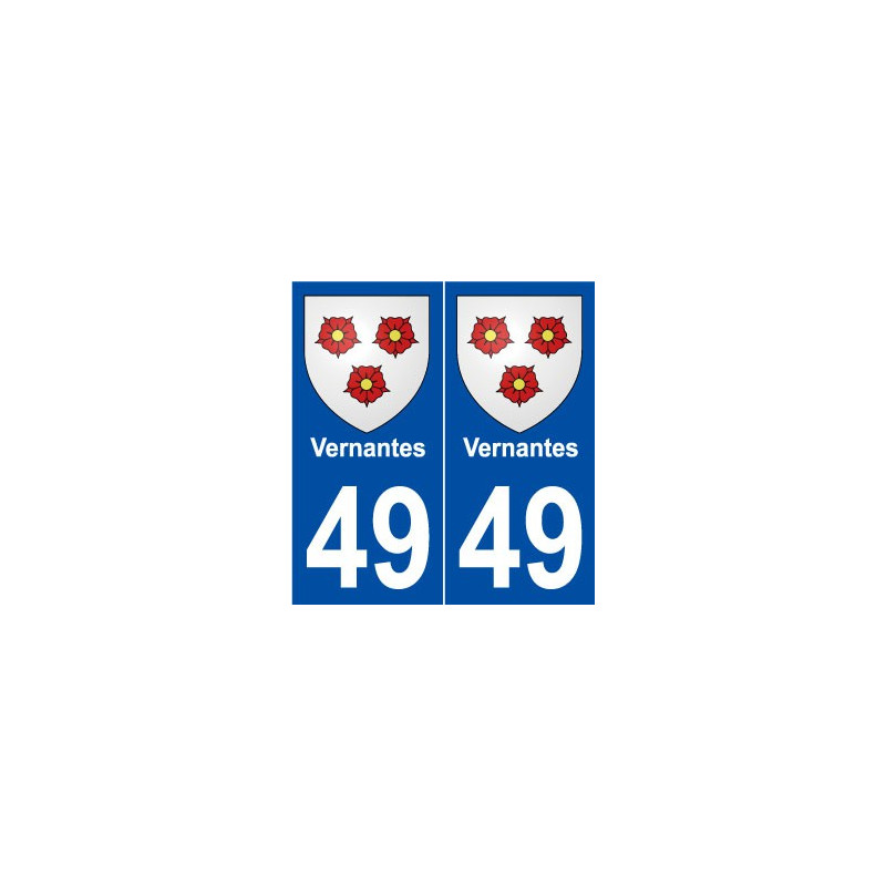 49 Vernantes blason autocollant plaque stickers ville