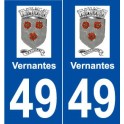 49 Vernantes logo autocollant plaque stickers ville