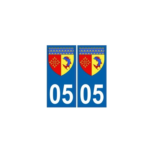 05 Hautes Alpes autocollant plaque blason armoiries stickers