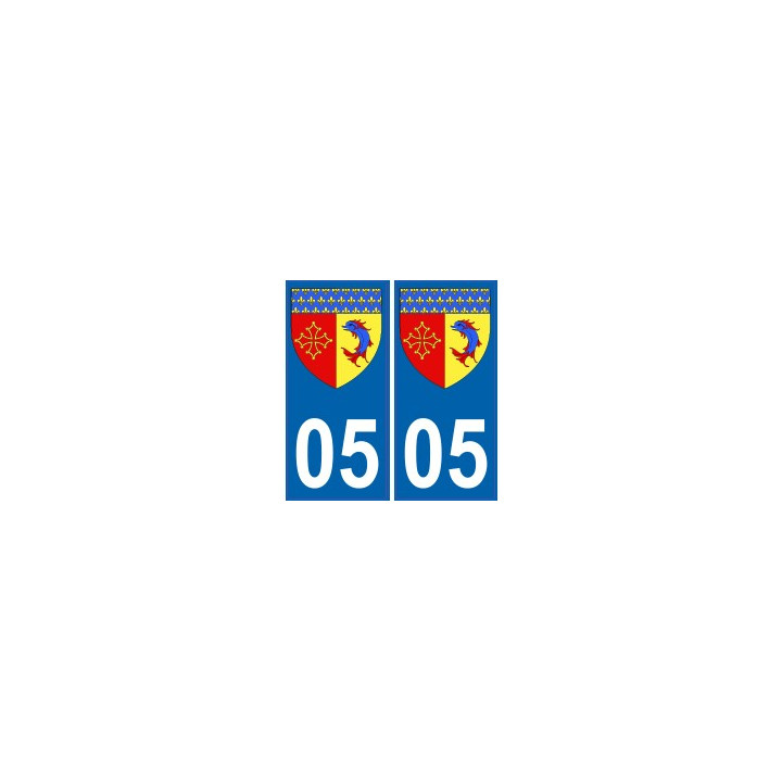 05 Hautes Alpes autocollant plaque blason armoiries stickers