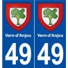 49 Vern-d'Anjou blason autocollant plaque stickers ville