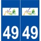49 Vern-d'Anjou logo autocollant plaque stickers ville