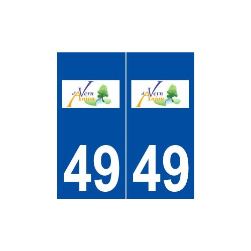 49 Vern-d'Anjou logo autocollant plaque stickers ville