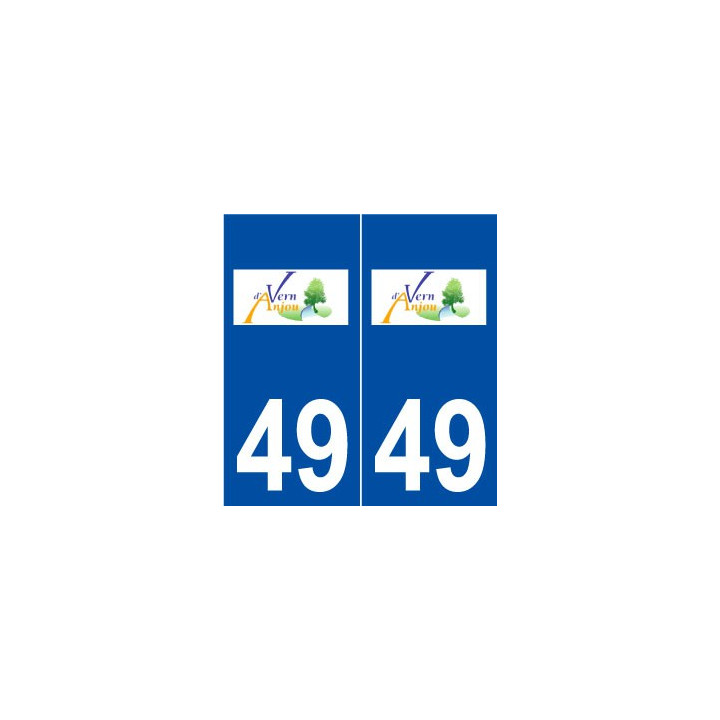 49 Vern-d'Anjou logo autocollant plaque stickers ville