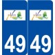 49 Vern-d'Anjou logo autocollant plaque stickers ville