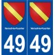 49 Vernoil-le-Fourrier blason autocollant plaque stickers ville