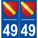 49 Vernoil-le-Fourrier blason autocollant plaque stickers ville