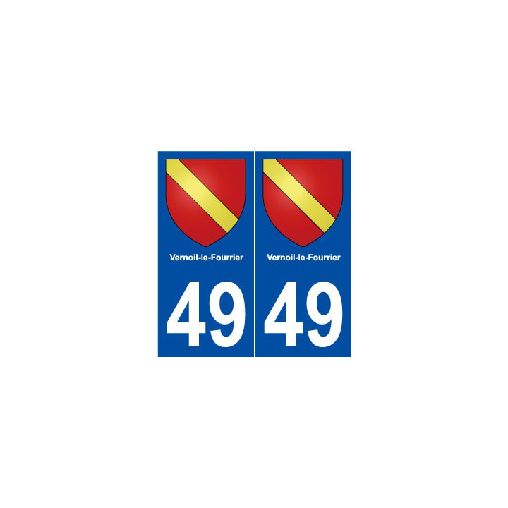 49 Vernoil-le-Fourrier blason autocollant plaque stickers ville