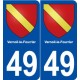 49 Vernoil-le-Fourrier blason autocollant plaque stickers ville