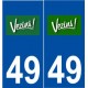 49 Vezins logo autocollant plaque stickers ville