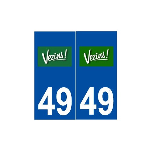 49 Vezins logo autocollant plaque stickers ville