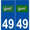 49 Vezins logo autocollant plaque stickers ville