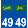 49 Vezins logo autocollant plaque stickers ville