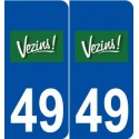 49 Vezins logo autocollant plaque stickers ville