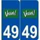 49 Vezins logo autocollant plaque stickers ville